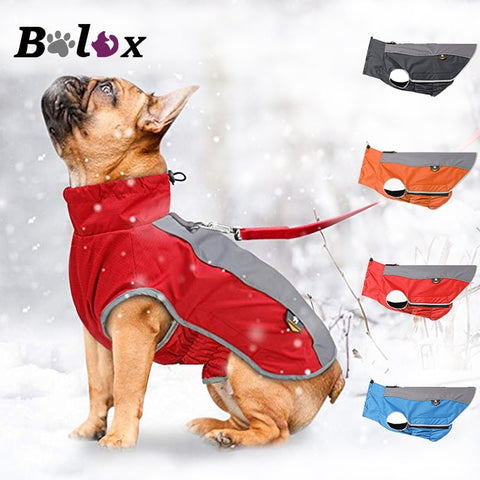 Dog Jacket Waterproof Winter Warm Reflective Clothing For Small Medium or Large Dogs