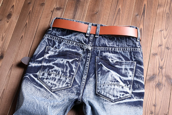 Jeans Men Male Jean Homme Mens Men'S Classic Fashions Pants Denim Biker Pant Slim Fit Baggy Straight Trousers Designer Ripped