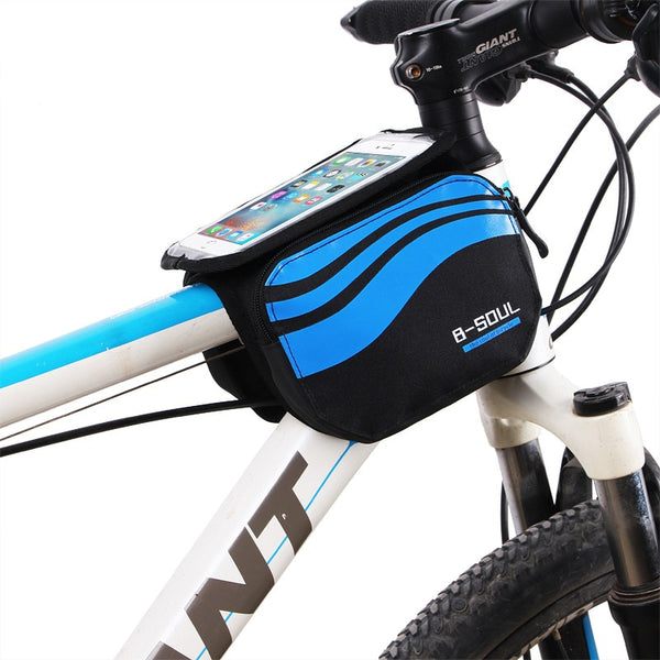 Bicycle Front Touch Screen Phone Bag MTB Road Bike Cycling Mobile Bag Cycle Front Bag 5.7 inch Cellphone Bag Bicycle Accessories