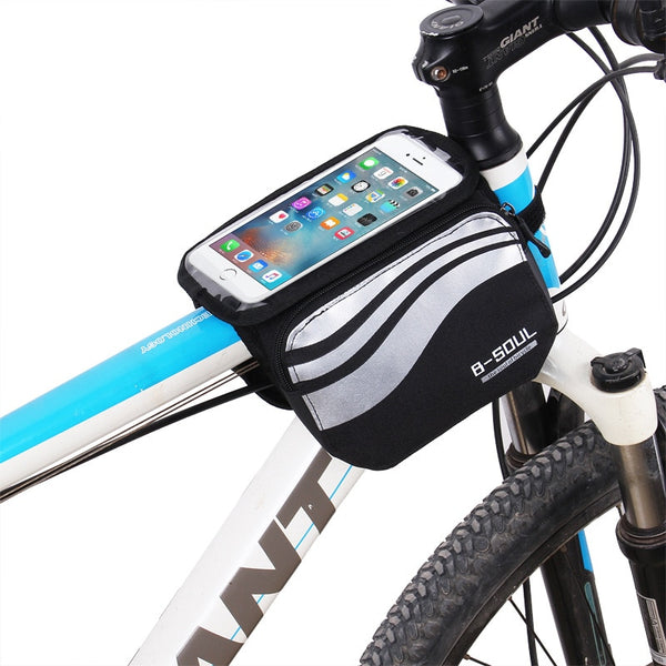 Bicycle Front Touch Screen Phone Bag MTB Road Bike Cycling Mobile Bag Cycle Front Bag 5.7 inch Cellphone Bag Bicycle Accessories