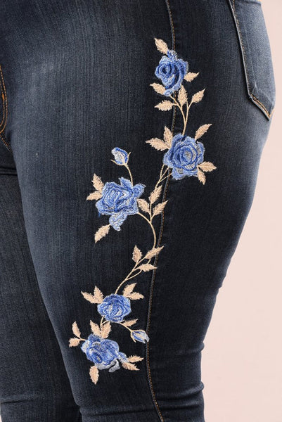 Embroidered High Waist Jeans women's trousers Pencil Pants models feet pants women's jeans