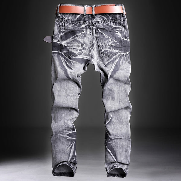 Jeans Men Male Jean Homme Mens Men'S Classic Fashions Pants Denim Biker Pant Slim Fit Baggy Straight Trousers Designer Ripped
