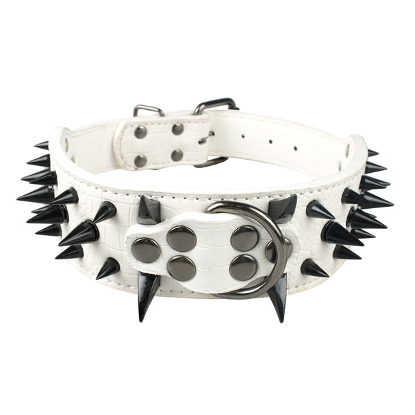 Spiked Collar for Large Dogs Leather Pet Collar