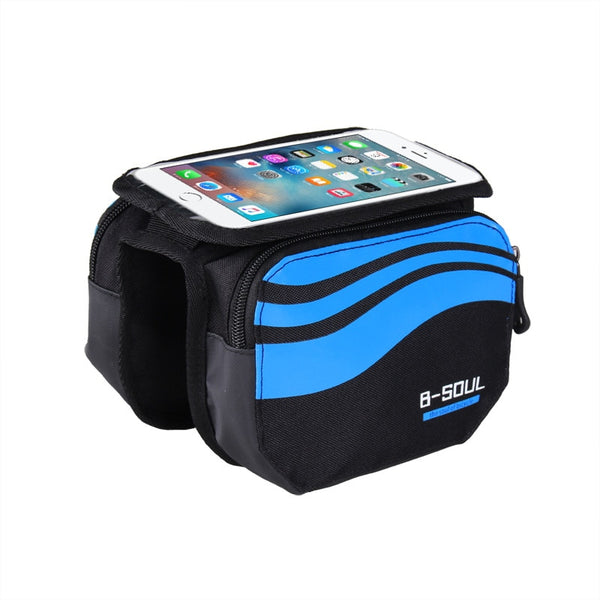 Bicycle Front Touch Screen Phone Bag MTB Road Bike Cycling Mobile Bag Cycle Front Bag 5.7 inch Cellphone Bag Bicycle Accessories