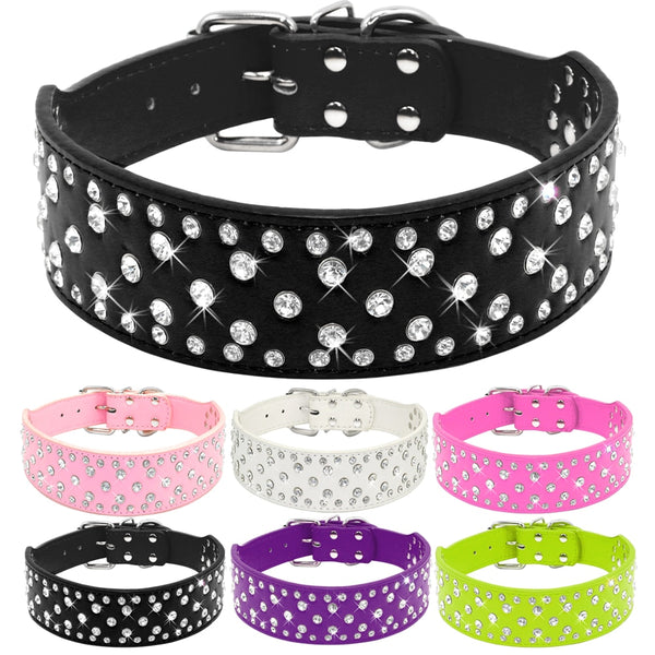 Spiked Collar for Large Dogs Leather Pet Collar