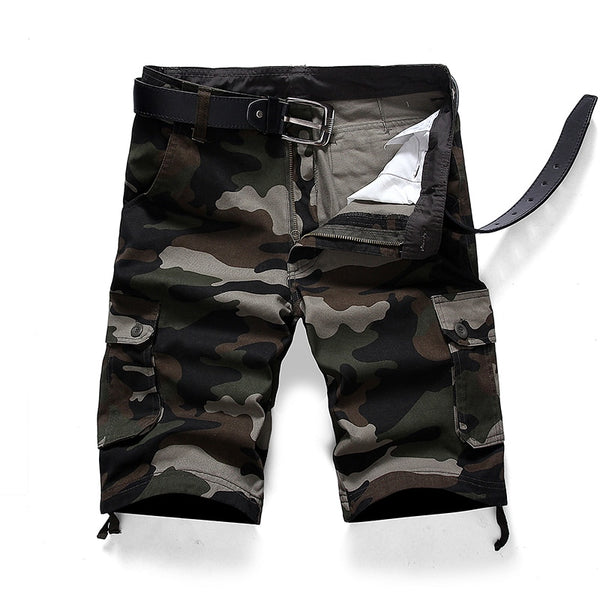 Camouflage Camo Cargo Shorts for Men Casual Cotton Multi-Pocket Loose Shorts Army Military Tactical Shorts