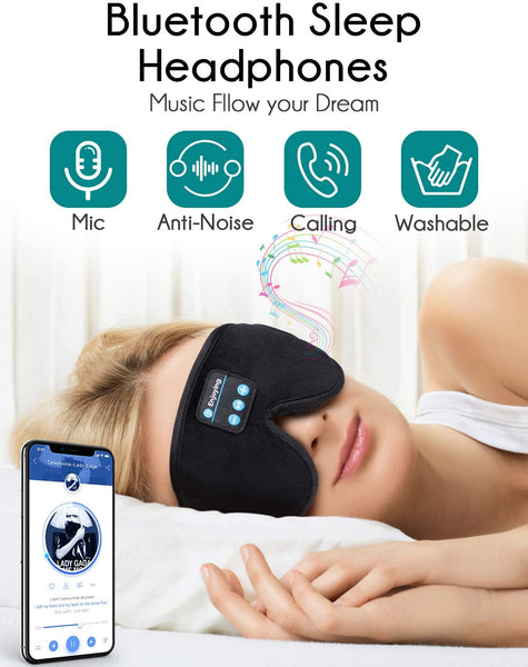 3D Wireless Music Headphone Smart Eye Mask Bluetooth Headset