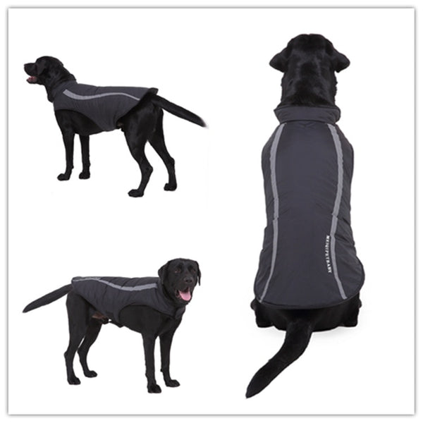 Reflective Large Dog Clothes Winter Puppy Jacket Warm fleece Pet Coat Waterproof Dog Clothing Vest For Small Medium big Dogs