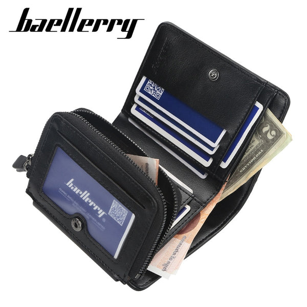 Leather Men's Wallet High Quality Short Card Holder