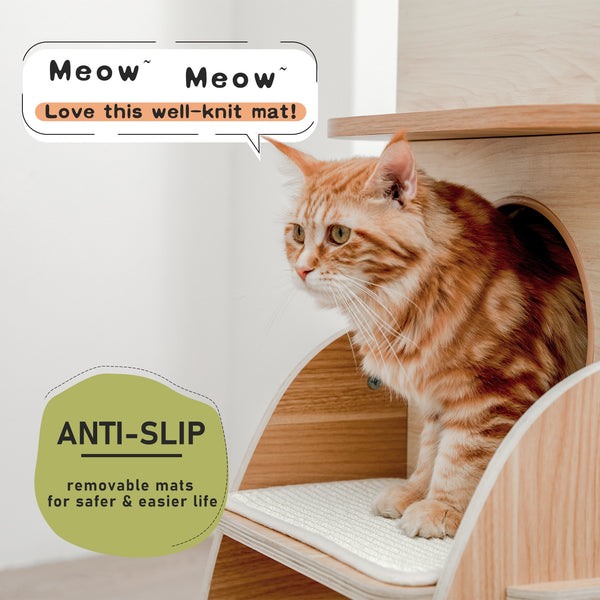 Pet Multifunctional Chair Creative Cube House with Scratching Removable Pad Cushions Pet Activity Cat Tree with Ball