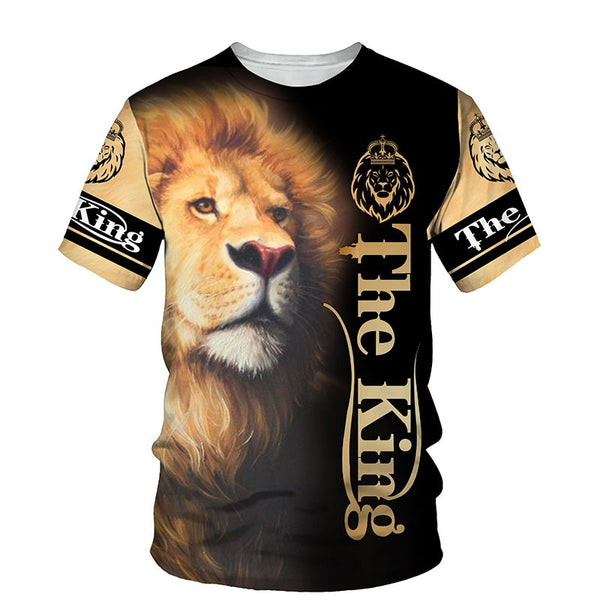 The Lion King 3D Print Men's T-shirts O Neck Short Sleeve Tops