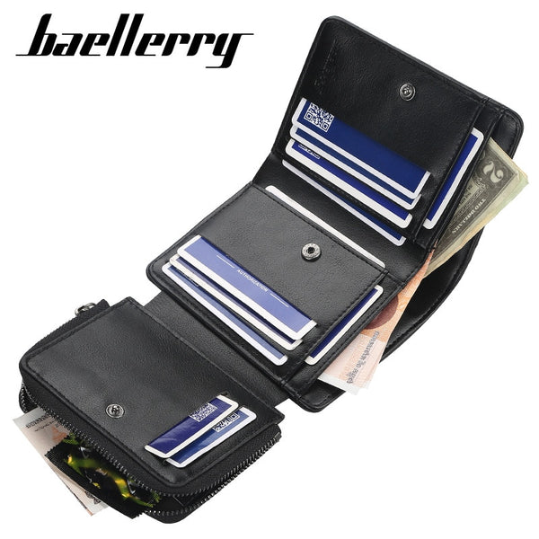 Leather Men's Wallet High Quality Short Card Holder