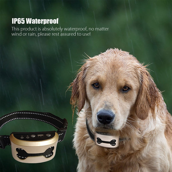 Pet Dog Anti Bark Guard Waterproof Auto Anti Humane Bark Collar Stop Dog Barking Rechargeable Shock Safe USB Electric Ultrasonic