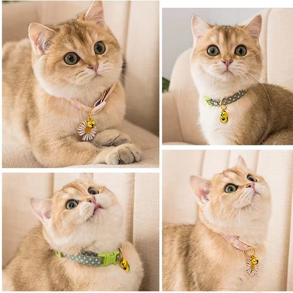 1 Pcs Adjustable Kitten Cartoon Collar Cat Bells