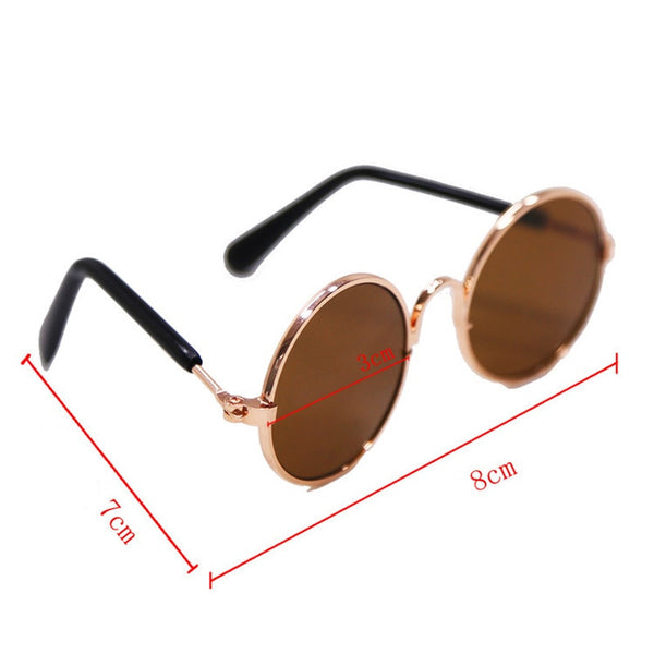 1pc/Set Cat Glasses Round Reflection Eye Glasses For Animals Multicolor Sunglasses