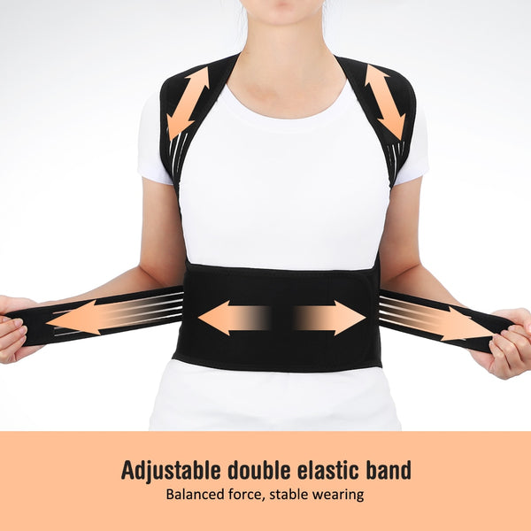 68 piece Magnet Tourmaline Self-heating Therapy Waist Back Shoulder Posture Corrector Spine Back Support Belt free Neck Brace