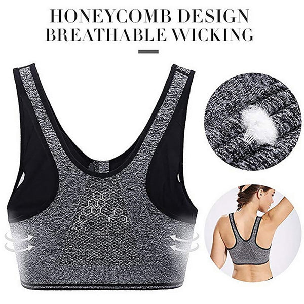 Breathable Yoga Tank Top Wire free Fitness Sports Bra