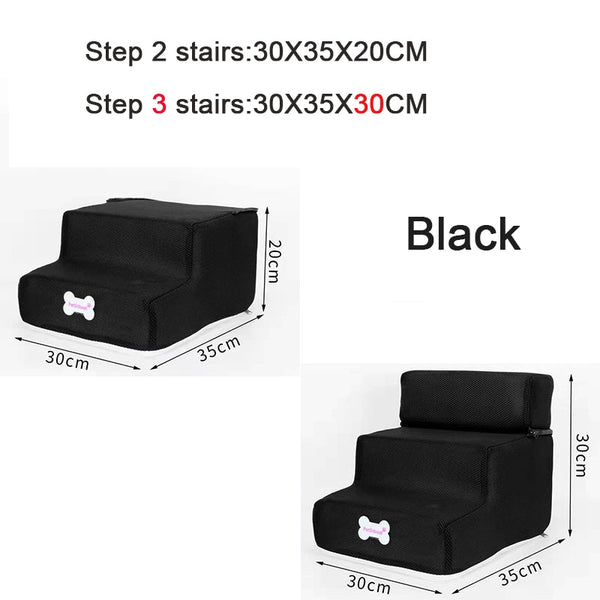 Dog Stairs Pet 3 Steps Stairs for Small Dog Cat Pet Ramp Ladder Anti-slip Removable Dogs Bed Stairs Pet Supplies