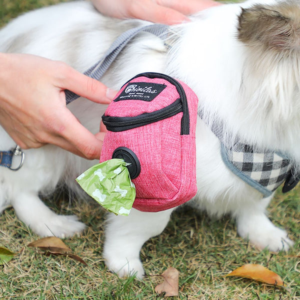 Portable Multifunction Dog Treat Pouch And Poop Bag Dispenser Dog Training Travel Bag