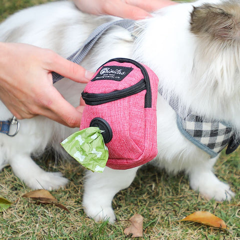 Portable Multifunction Dog Treat Pouch And Poop Bag Dispenser Dog Training Travel Bag