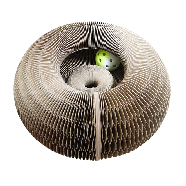 Magic Organ Cat Toy Round Corrugated Scratching Post