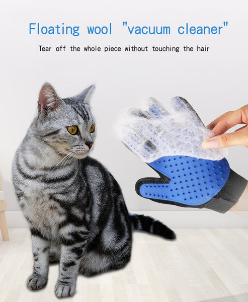 EW Silicone Pet Gloves Cat Dog Hair Remover Cat Supplies Comb Hair Removal Brush True Rubber Hair Sticking Device