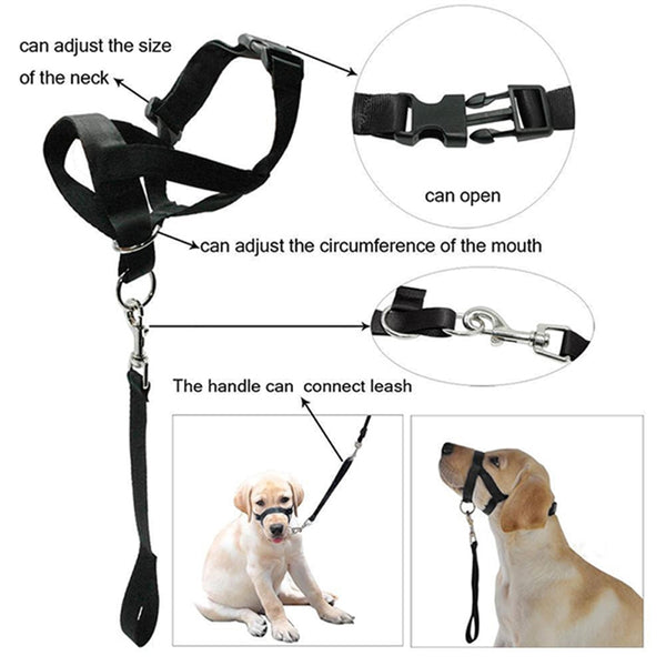 Nylon Dog Muzzle Dogalter Dog Halter Halti Training Head Collar Adjustable Gentle Leader Harness Anti Barking