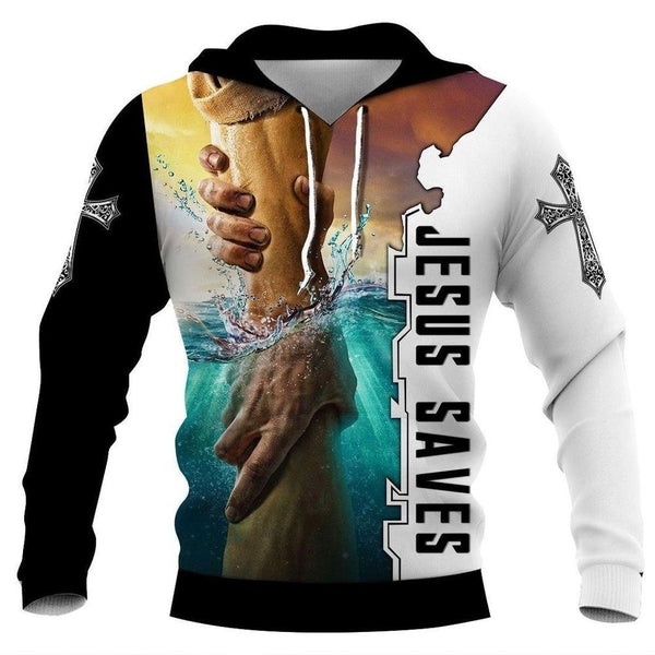 Men's Jesus Christ Hoodie 3D Print  Fashion Hooded Sweatshirt Oversized Casual Pullover