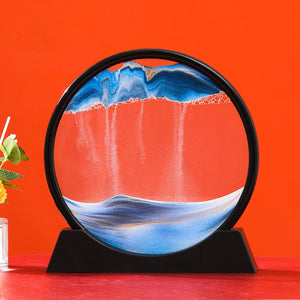 3D Moving Sand Art Nordic Creative Ornament Liquid Hourglass Flowing Sand Painting Home Decor