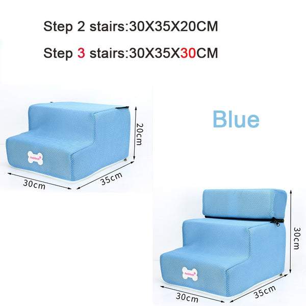 Dog Stairs Pet 3 Steps Stairs for Small Dog Cat Pet Ramp Ladder Anti-slip Removable Dogs Bed Stairs Pet Supplies