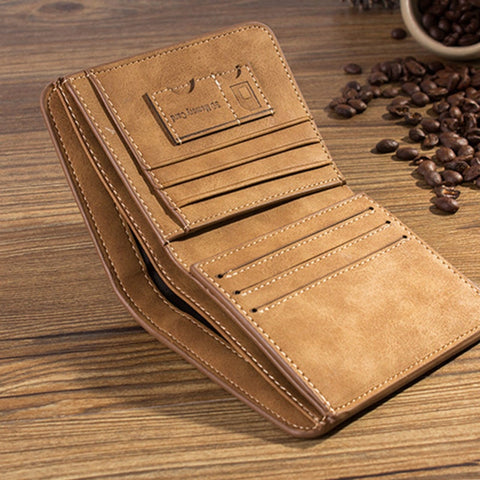 Men's Leather Wallet Credit Card/ID Holders Business Foldable Wallet