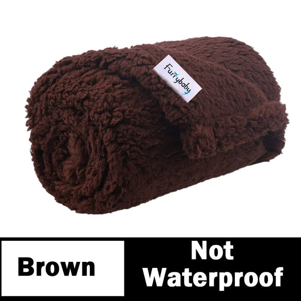 Waterproof Dog or Cat Bed Pet Blanket Reversible Sherpa Fleece Warm Liquid Pee Blanket for Couch or bed