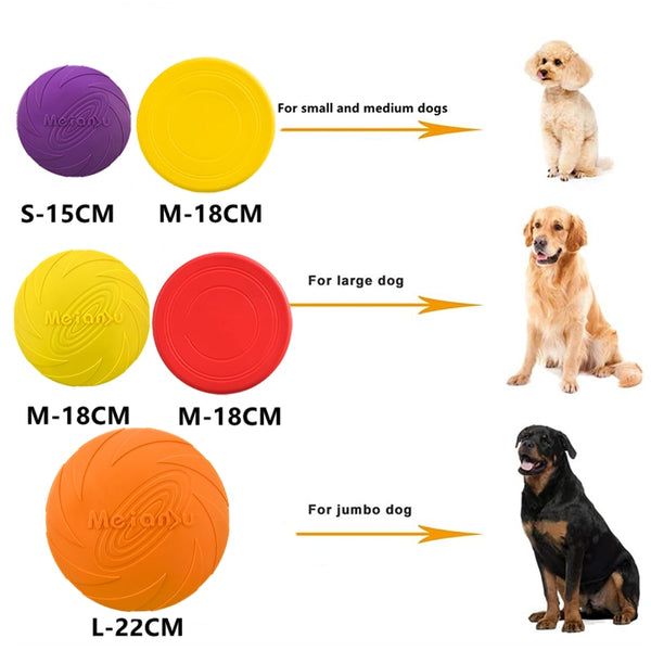 Flying Disk Dog Toy Silicone Material Environmentally Friendly Anti-Chew Pet Toy