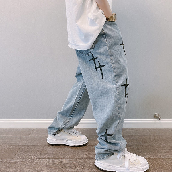 Wide Leg Cargo Pants Streetwear Baggy men's Jeans Spring Autumn Streetwear