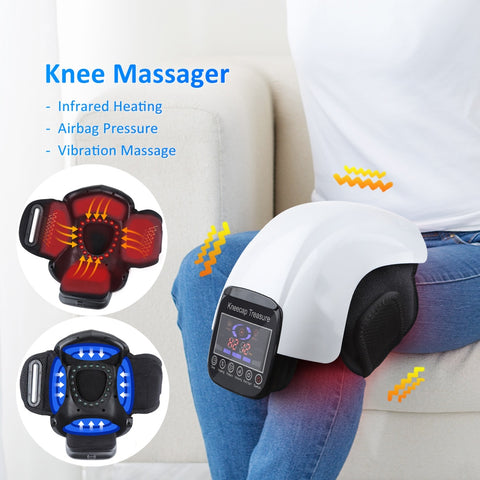 Electric Heating Knee Pad Air Compression Massager Infrared Therapy Joint Arthritis Relief Pain Physiotherapy Knee Brace Massage