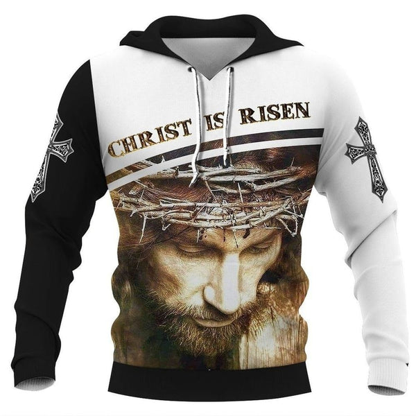 Men's Jesus Christ Hoodie 3D Print  Fashion Hooded Sweatshirt Oversized Casual Pullover