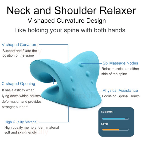 Neck Shoulder Relaxer Cervical Traction Device Posture Corrector Chiropractic Pillow  Stretcher Neck Massager For Pain Relief