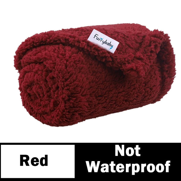 Waterproof Dog or Cat Bed Pet Blanket Reversible Sherpa Fleece Warm Liquid Pee Blanket for Couch or bed