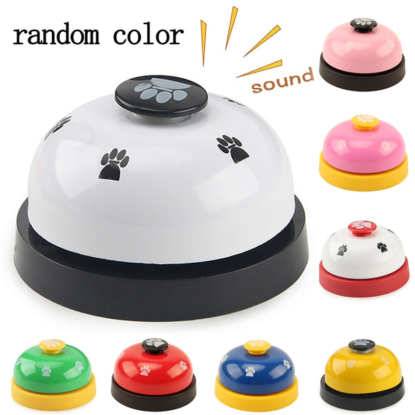 Pet Toy Bell Dog Cat Training Interactive Sounding Toy Called Dinner Small Bell Footprint Ring Trainer Feeding Reminder