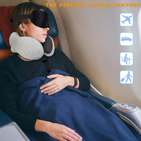 U Shaped Memory Foam Neck Pillow Soft Airplane Travel Pillow