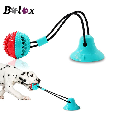 Dog Toys Silicon Suction Cup Tug Interactive Dog Ball Tooth Cleaning Feeding Supplies