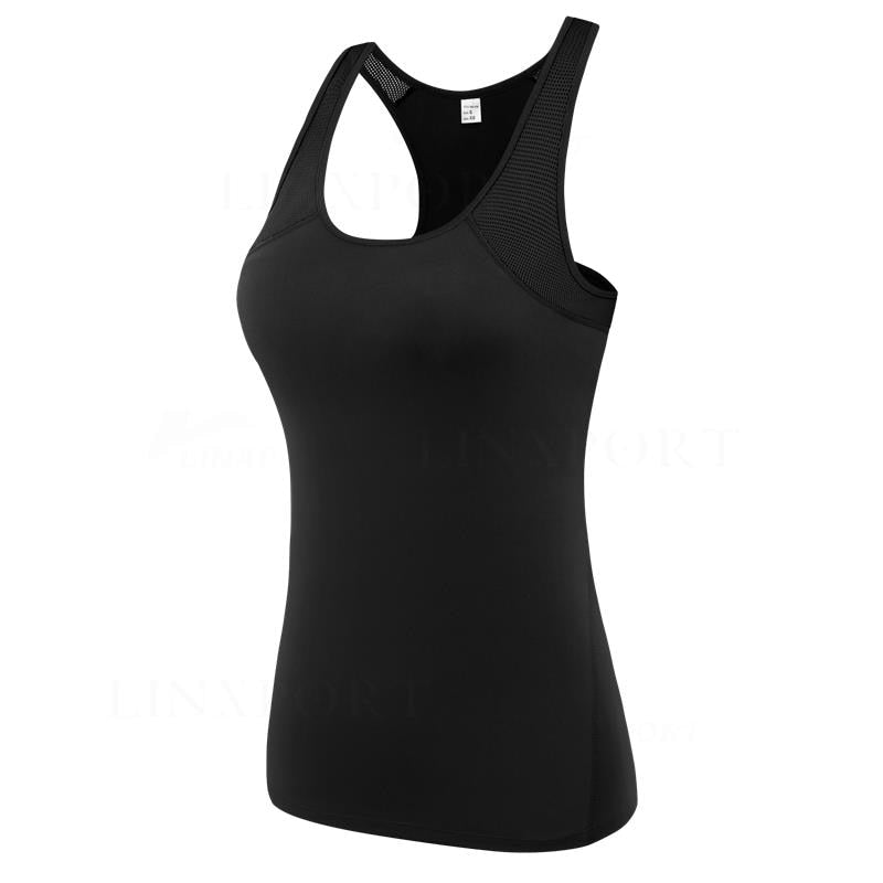 Female Sport Tops Sleeveless Yoga Shirt Exercise Workout T-Shirts Women Running Singlets Sexy Gym Clothing Jogging Tights Blouse