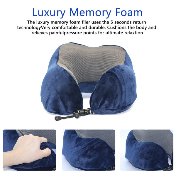 U Shaped Memory Foam Neck Pillow Soft Airplane Travel Pillow