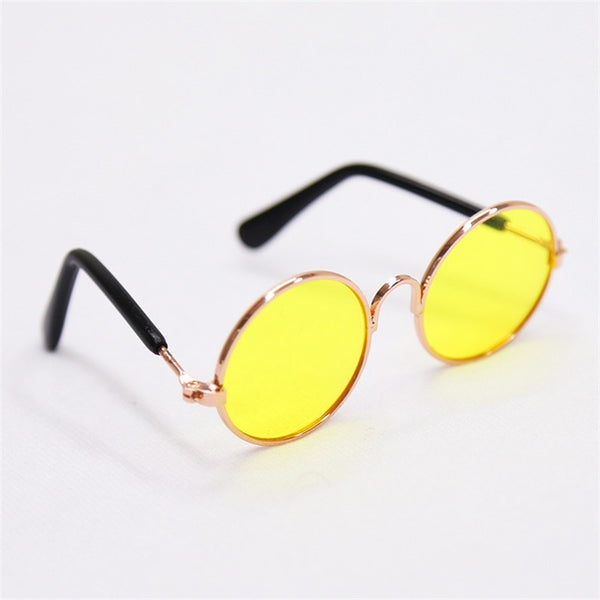 1pc/Set Cat Glasses Round Reflection Eye Glasses For Animals Multicolor Sunglasses