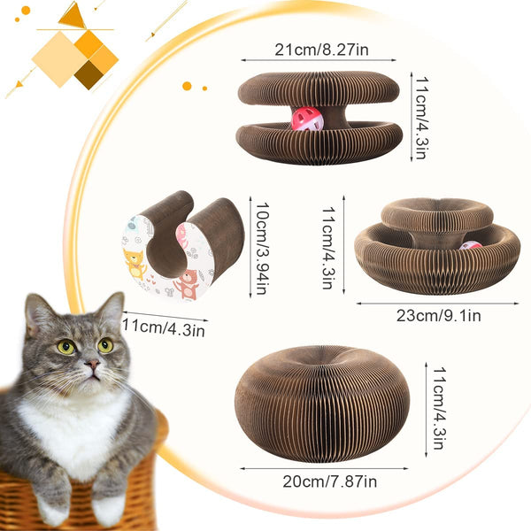 Magic Organ Cat Toy Round Corrugated Scratching Post