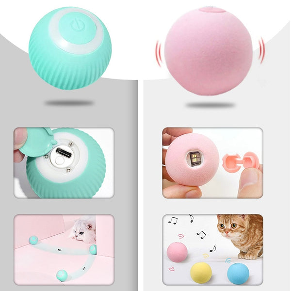 Electric Ball Cat Toy Automatic Rolling Interactive Playing