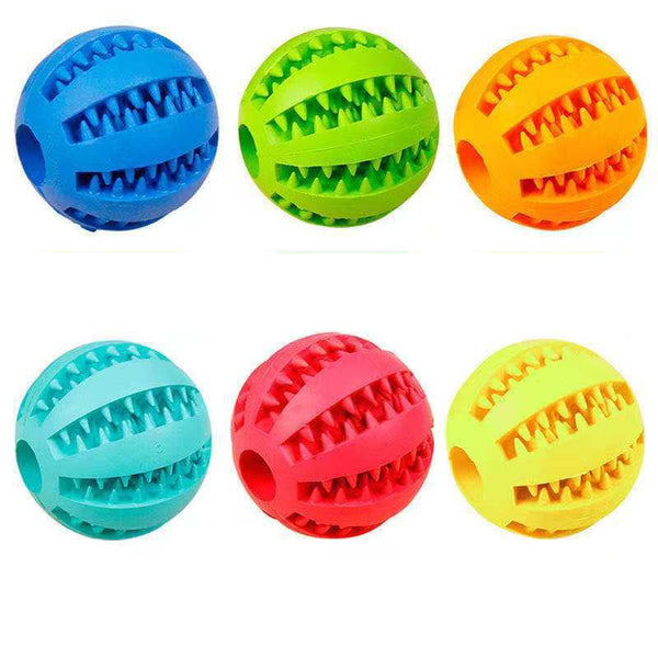 Rubber Dog Chew Toy Tooth Cleaning Extra-tough Ball