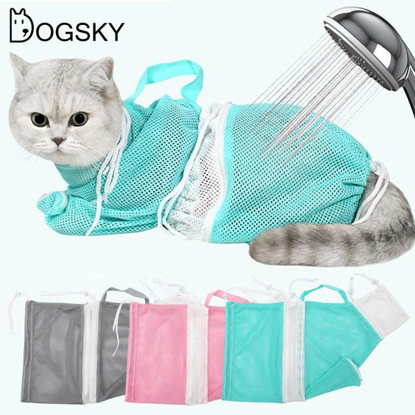 Cat Bathing Bag Puppy Dog Cleaning Shower Bag Cat Grooming Bag For Bathing Nail Trimming Anti-Scratch Pet Products Suppliers