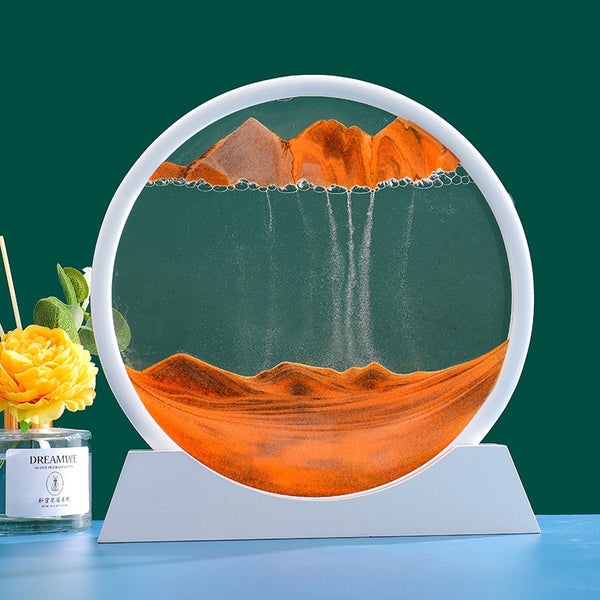 3D Moving Sand Art Nordic Creative Ornament Liquid Hourglass Flowing Sand Painting Home Decor