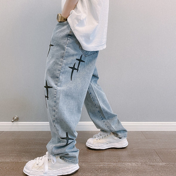 Wide Leg Cargo Pants Streetwear Baggy men's Jeans Spring Autumn Streetwear